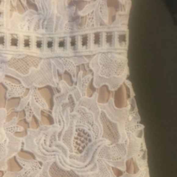 UO White Floral Lace Ladder Mini Dress - Picture 8 of 8